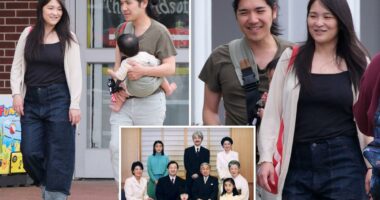 Japan's Princess Mako, who gave up royal life to marry commoner, spotted with baby after fleeing NYC
