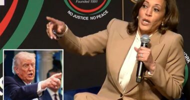 Kamala Harris mocked for worst Trump impression ever