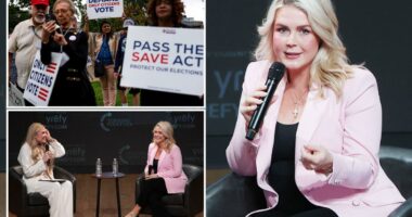 Karoline Leavitt lashes out after 'frankly insulting' question shouted at TPUSA event with Erika Kirk