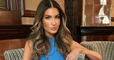 Karren Brady, 57, shows off her slim figure in glamorous snaps ahead of The Apprentice final after denying using weight-loss jabs