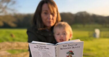 Kate's brother James shares sweet photo of their mother Carole Middleton reading to his son Inigo, two, after thanking fans for 'checking in on me' following his break from social media