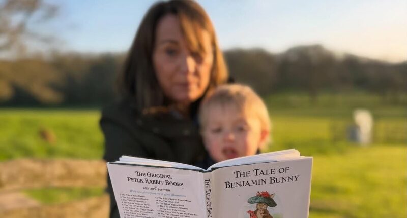 Kate's brother James shares sweet photo of their mother Carole Middleton reading to his son Inigo, two, after thanking fans for 'checking in on me' following his break from social media