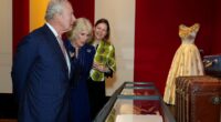 King Charles and Queen Camilla arrive for fashion exhibition