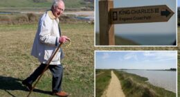 King Charles goes on a royal walkabout to open a new coastal path in his honor