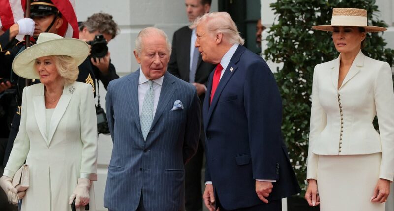King Charles' 'hot equerry' joins US royal state visit: Handsome kilt-clad army officer is spotted at White House ceremonial welcome