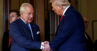 King flies into a US storm over Falklands