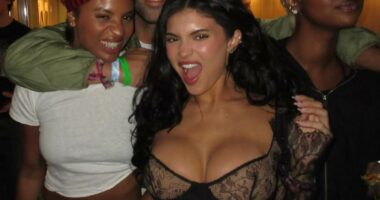 Kylie Jenner wears another busty bra-top for day two of Coachella