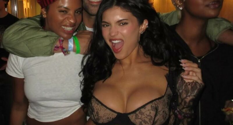 Kylie Jenner wears another busty bra-top for day two of Coachella