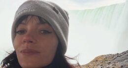 Lily Allen enjoys a visit to Niagara Falls and catches up with 13 Reasons Why star Tommy Dorfman as she spends time in Toronto on her world tour
