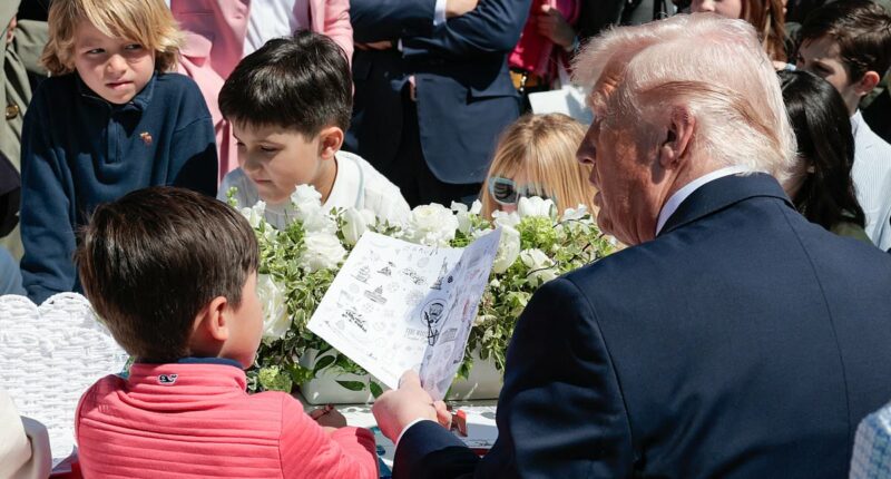 Little boy melts Trump's heart as president fires off brutal Biden dig