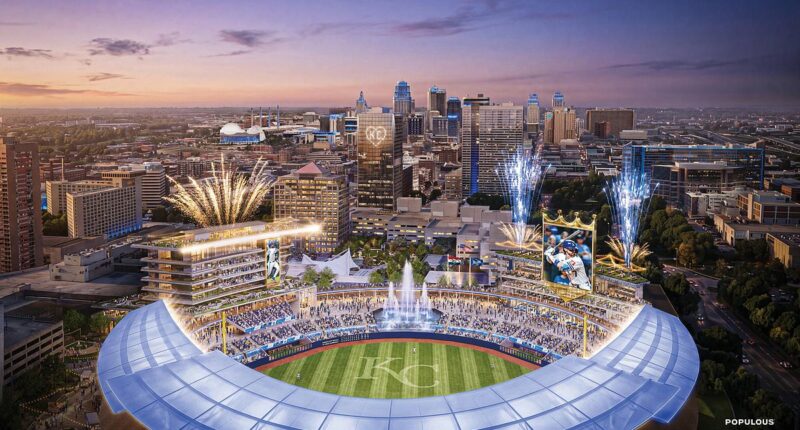 MLB's Royals announce plans for $1.9BILLION downtown stadium... after Chiefs opted to leave for Kansas