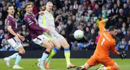 Man City go TOP of the table by beating Burnley but missed chances leave Pep Guardiola frustrated as title race heads to the wire without a clear favourite, writes JACK GAUGHAN