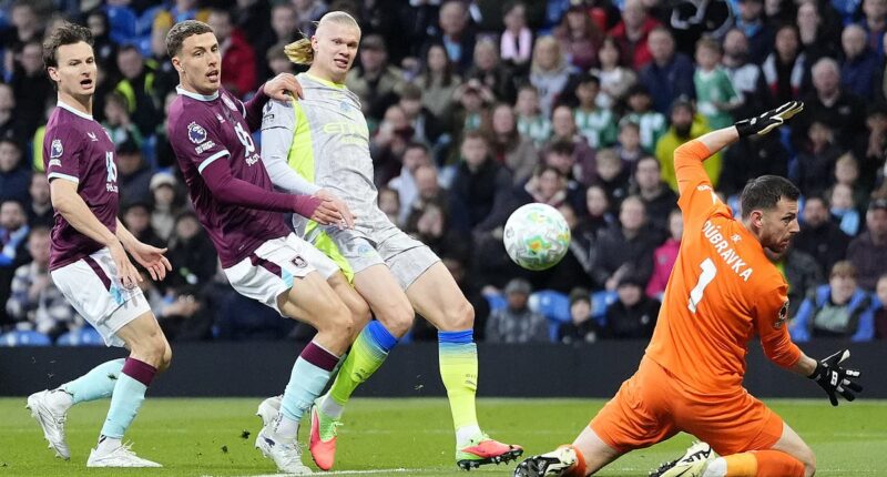 Man City go TOP of the table by beating Burnley but missed chances leave Pep Guardiola frustrated as title race heads to the wire without a clear favourite, writes JACK GAUGHAN