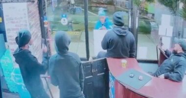 Man caught on video wielding 13-inch kitchen knife at NYC grocery store moments before police shoot him