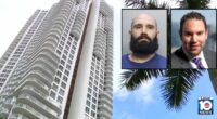 Man told cops his friend 'went to the elevator' after he was seen plunging to his death from a 25th floor balcony: Police