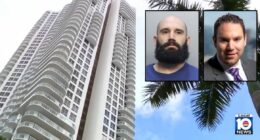 Man told cops his friend 'went to the elevator' after he was seen plunging to his death from a 25th floor balcony: Police