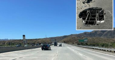 Massive pothole forces lane closures and triggers major concerns for highway integrity as crews set to descend