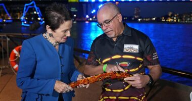 Ms Moore was a leading proponent of the Indigenous Voice to Parliament and gave a telling clue that the night would be highly political earlier in the evening