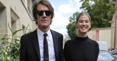 Meet the VERY upper class, eccentric, loveable rogue, Mr Rosamund Pike