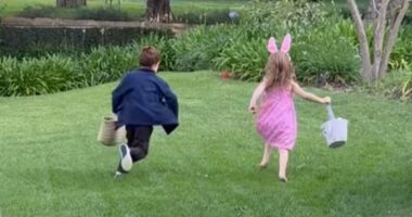 Meghan shows Lilibet and Archie enjoying Easter Egg hunt at home