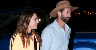 Mel C and her model boyfriend Chris Dingwall hold hands at Coachella