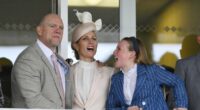 Mia Tindall does a Prince Louis! Royal, 12, puts on VERY animated display as she joins her parents Zara and Mike at Aintree's Ladies Day