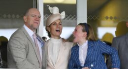 Mia Tindall does a Prince Louis! Royal, 12, puts on VERY animated display as she joins her parents Zara and Mike at Aintree's Ladies Day