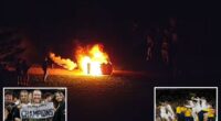 Michigan basketball fans set dozens of fires after team wins first national championship in 37 years