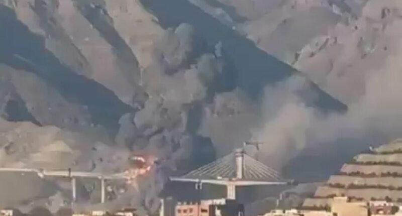 Moment Iran's tallest bridge is blown to pieces in US-Israeli strikes