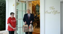 Moment Trump puts 'DoorDash Grandma' on the spot before tipping big