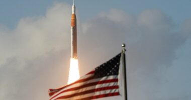 NASA's Artemis II blasts off toward the moon in fiery liftoff