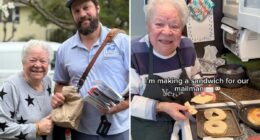 NJÂ grandmaÂ Nonna Netta with heart of gold goes viral for making salami sandwich for her mailman