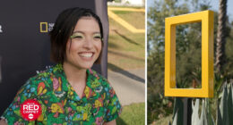 National Geographic and Disney celebrate Earth Month with 'Hoppers' star Piper Curda and Dr. Sammy Ramsey at the La Brea Tar Pits