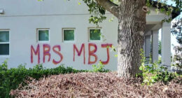 Neighbors alarmed by messages painted across Horizon West home