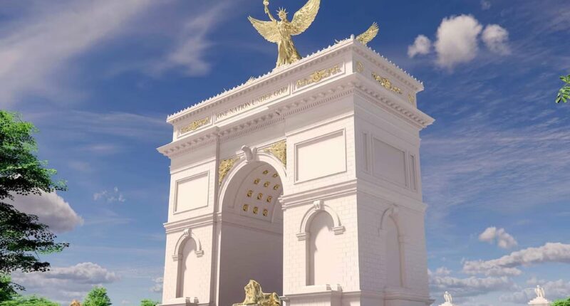 New renderings released showing 250-foot tall 'Arc de Trump'