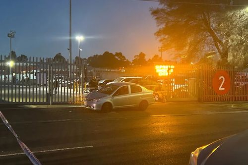 Police have arrested a man, who is now being questioned, after two people were allegedly hit by a car in Ascot Vale, outside of Supanova Comic Con.