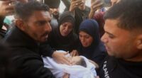 Palestinians hold funerals for pregnant woman and her children killed in Israeli strikes