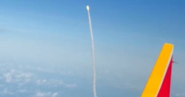 Passenger captures incredible view of Artemis II lunar mission launch