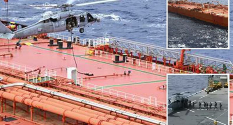 Pentagon releases dramatic footage of moment US forces intercept sanctioned oil tanker