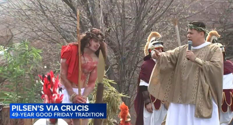 Pilsen, Chicago news today: Good Friday brings hundreds to watch Via Crucis 2026 along 18th Street
