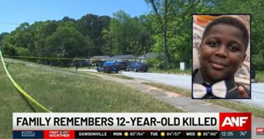'Pointed a gun at all of the friends': 14-year-old boy allegedly shot 12-year-old pal to death while he was playing with firearm