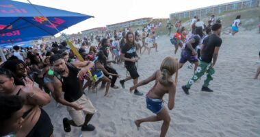 Police flood Orange Crush island hot spot, warn of teen takeovers as beach bash madness returns