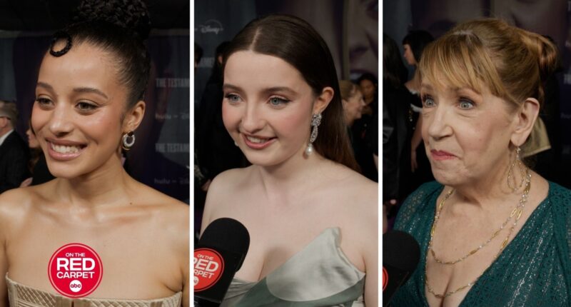 Praise be! The cast of 'The Testaments' reunite for the show's Hollywood premiere