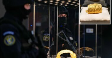 Priceless ancient golden Romanian helmet returned to country following Dutch museum raid