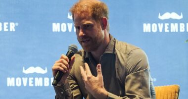 Prince Harry tells of struggle with fatherhood at mental health talk