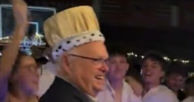 Principal crowned prom king after taking a bullet by school shooter