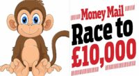 Race to £10,000: Our investing monkey swings into the lead thanks to stock that soared 1,000% in just two days