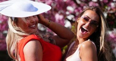 Racegoers show some Grand style as they dress up ahead of the National