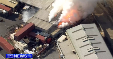 Residents forced inside as massive battery fire breaks out