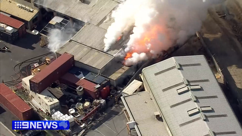 Residents forced inside as massive battery fire breaks out